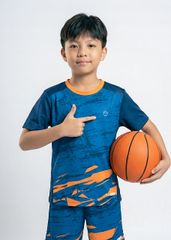 Set Thun Thể Thao Cho Bé Siêu Mát Ultra Cool Xanh Hoạ Tiết Speed Slash
