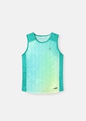 Áo Thể Thao Cộc Tay Bé Trai Siêu Nhẹ Ultra Light Xanh Lá Hoạ Tiết Geometric