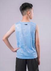 Áo Thể Thao Cộc Tay Bé Trai Siêu Nhẹ Ultra Light Xanh Ruddy Hoạ Tiết Abstract