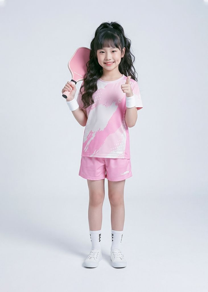 Áo Thun Thể Thao Cho Bé Siêu Nhẹ Ultra Light Hồng Hoạ Tiết Abstract
