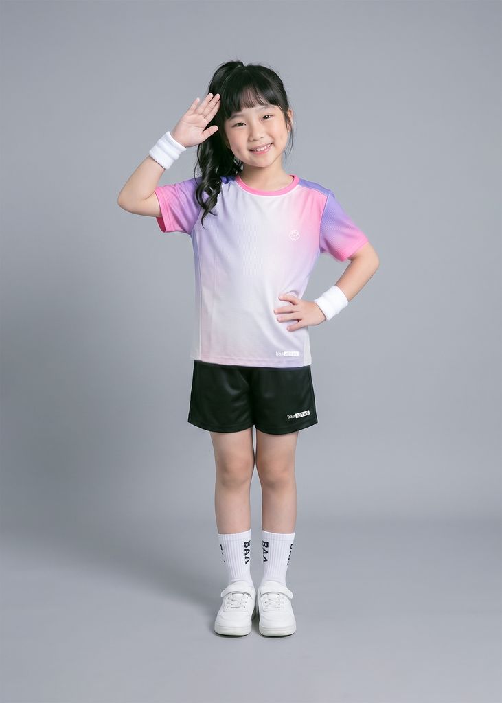 Áo Thun Thể Thao Cho Bé Siêu Nhẹ Ultra Light Tím Hoạ Tiết Halftone Dots