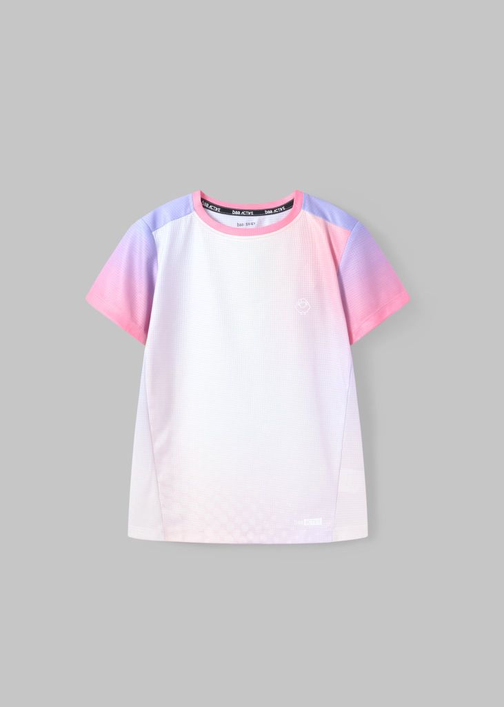 Áo Thun Thể Thao Cho Bé Siêu Nhẹ Ultra Light Tím Hoạ Tiết Halftone Dots