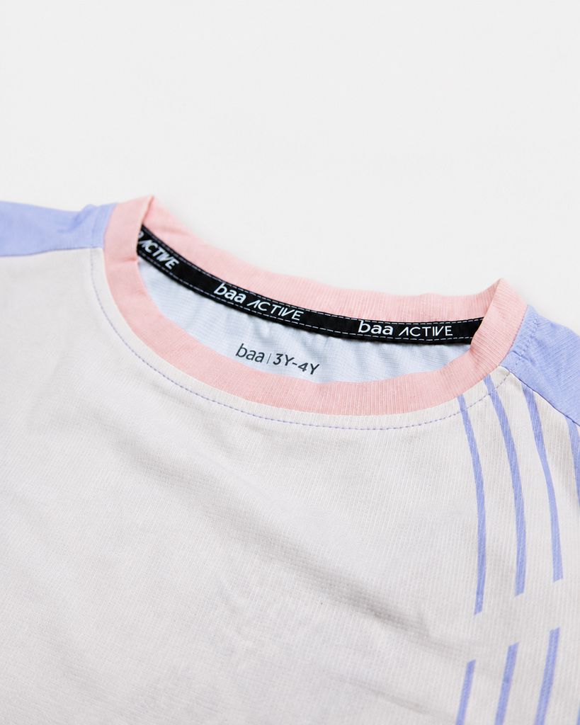 Set Thun Thể Thao Cho Bé Siêu Mát Ultra Cool Hồng Hoạ Tiết Diagonal Stripe