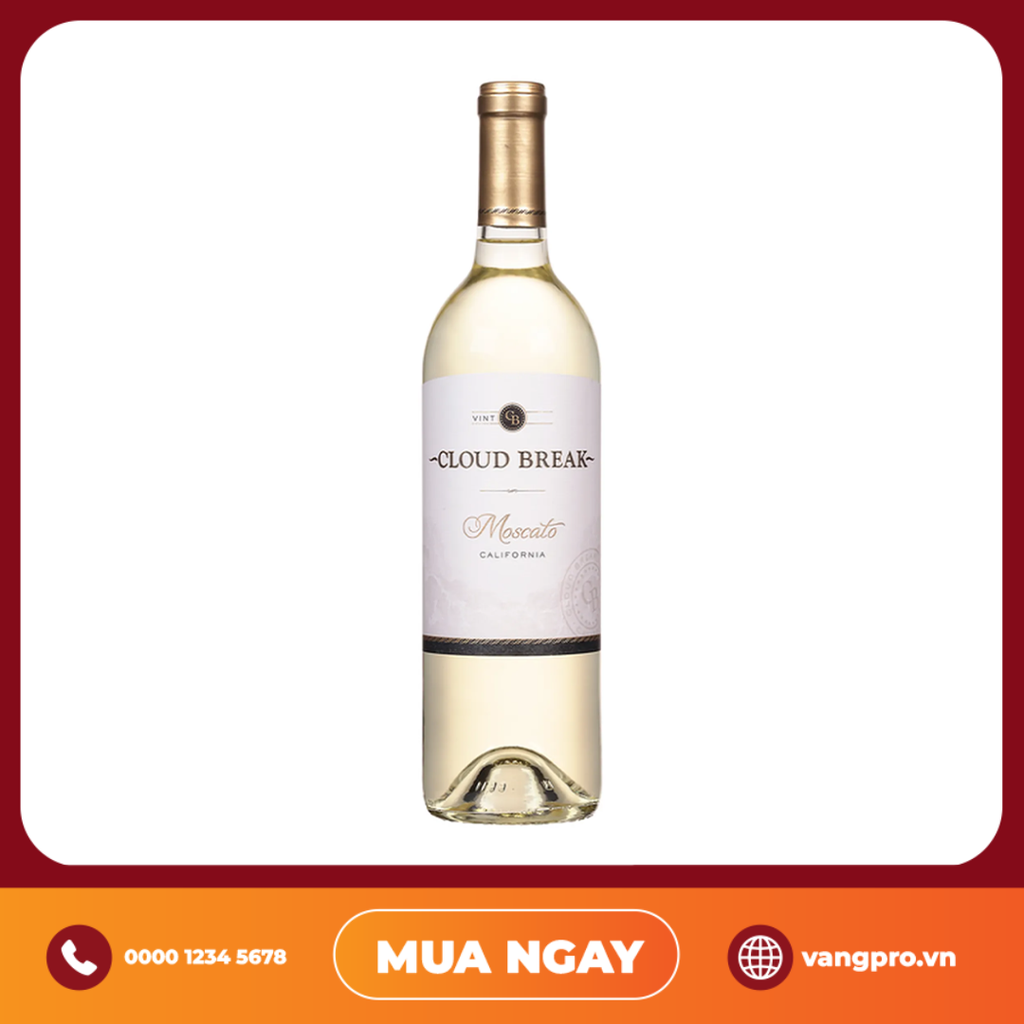 VANG TRẮNG MỸ CLOUD BREAK MOSCATO 2023