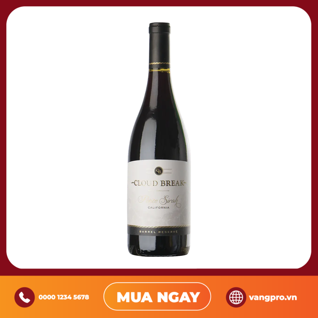 VANG ĐỎ MỸ CLOUD BREAK PETITE SIRAH 2021