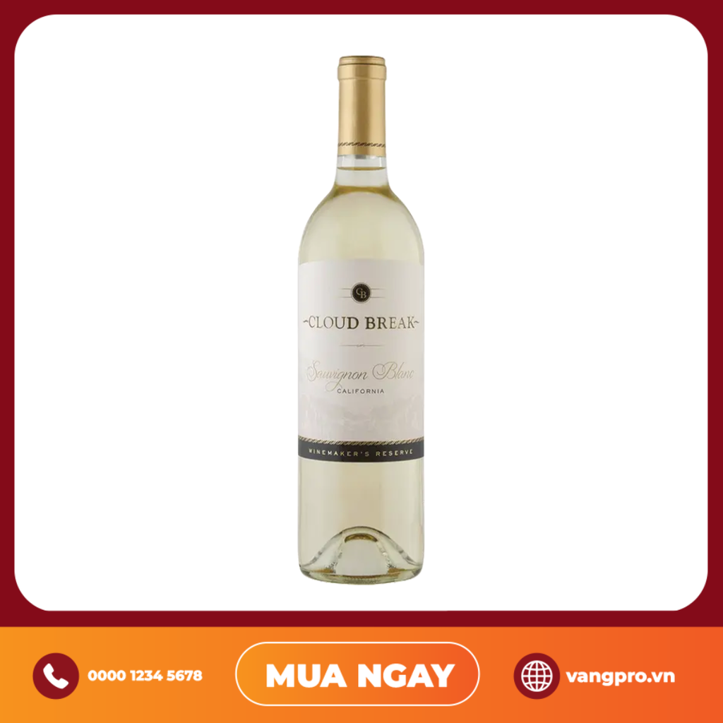 VANG TRẮNG MỸ CLOUD BREAK SAUVIGNON BLANC 2023