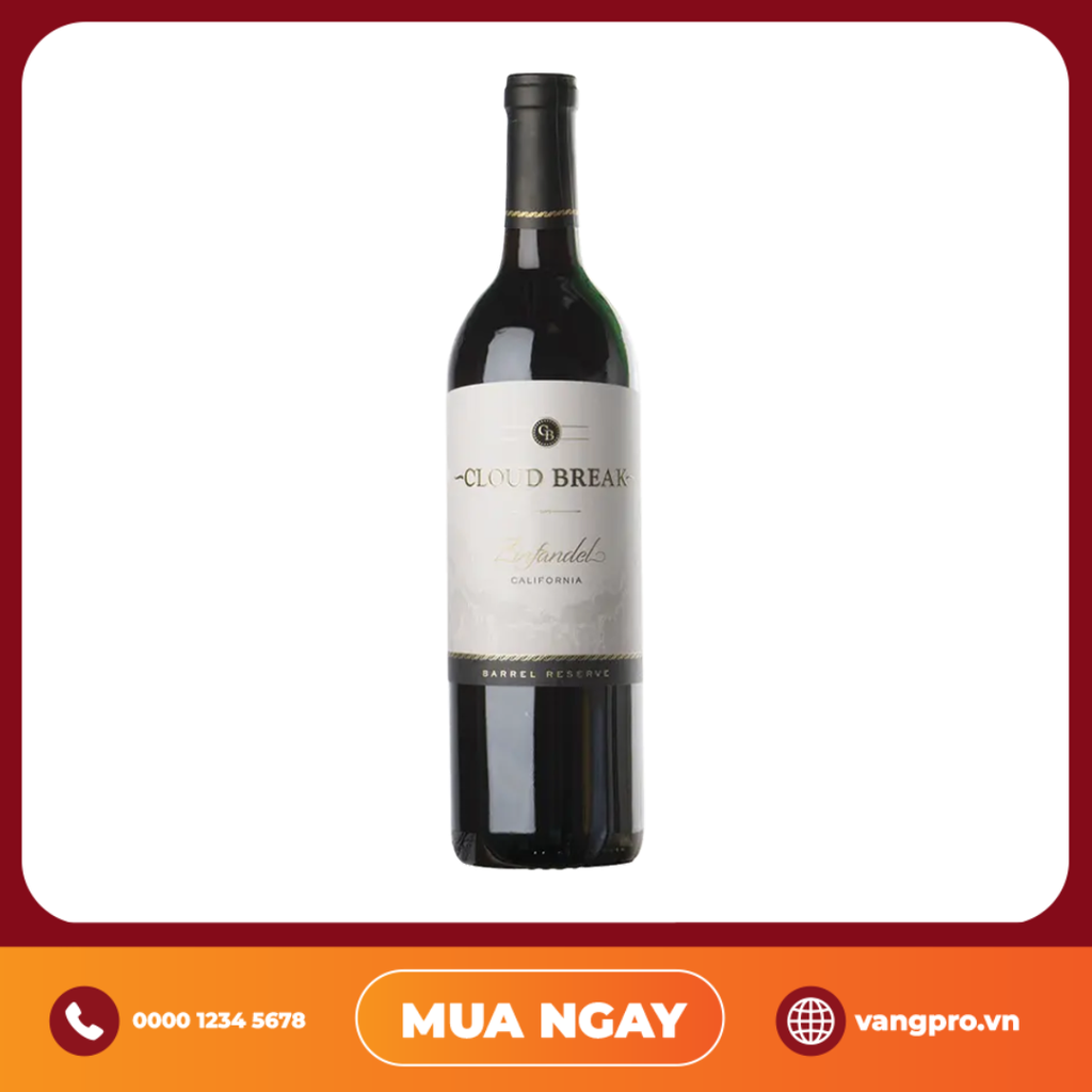VANG ĐỎ MỸ CLOUD BREAK ZINFANDEL 2021