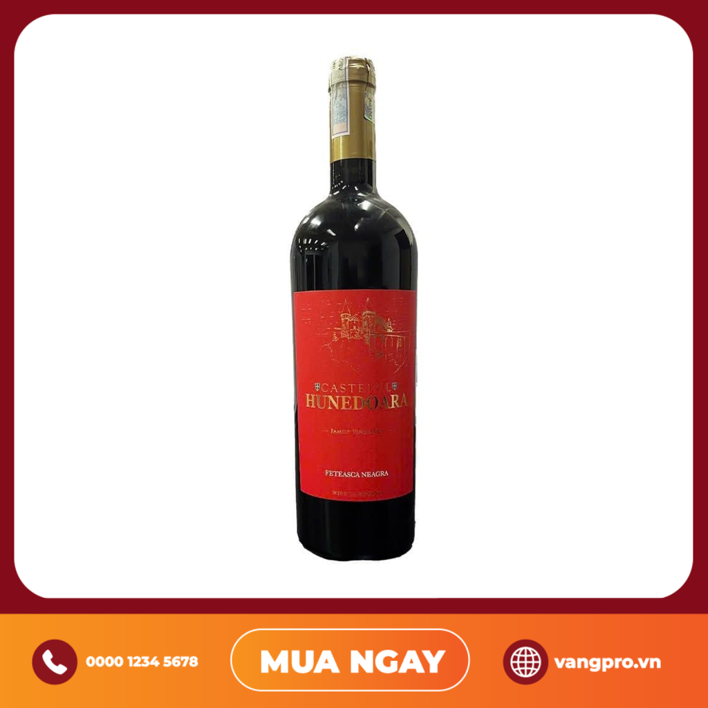 VANG ĐỎ ROMANIA CASTELUL HUNEDOARA FETEASCA NEAGRA 2018