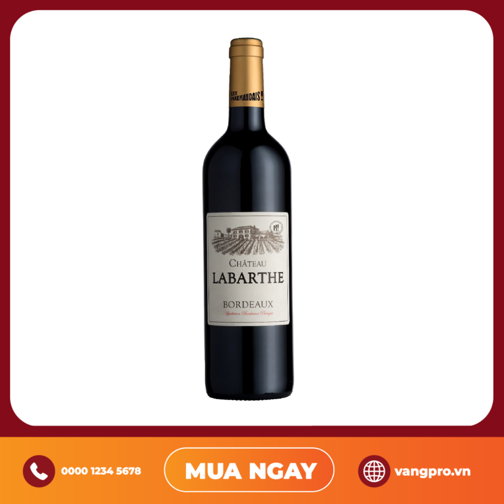 VANG ĐỎ PHÁP CHATEAU LABARTHE BORDEAUX AOC 2023