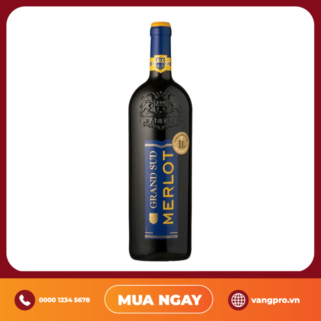 VANG ĐỎ PHÁP GRAND SUD MERLOT PAYS DOC