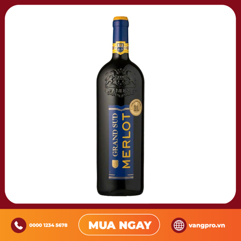 VANG ĐỎ PHÁP GRAND SUD MERLOT PAYS DOC