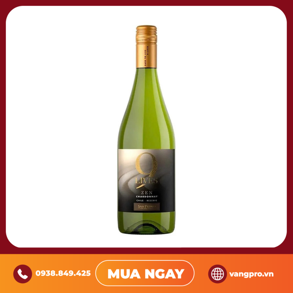 VANG TRẮNG CHILE 9 LIVES ZEN CHARDONNAY RESERVE