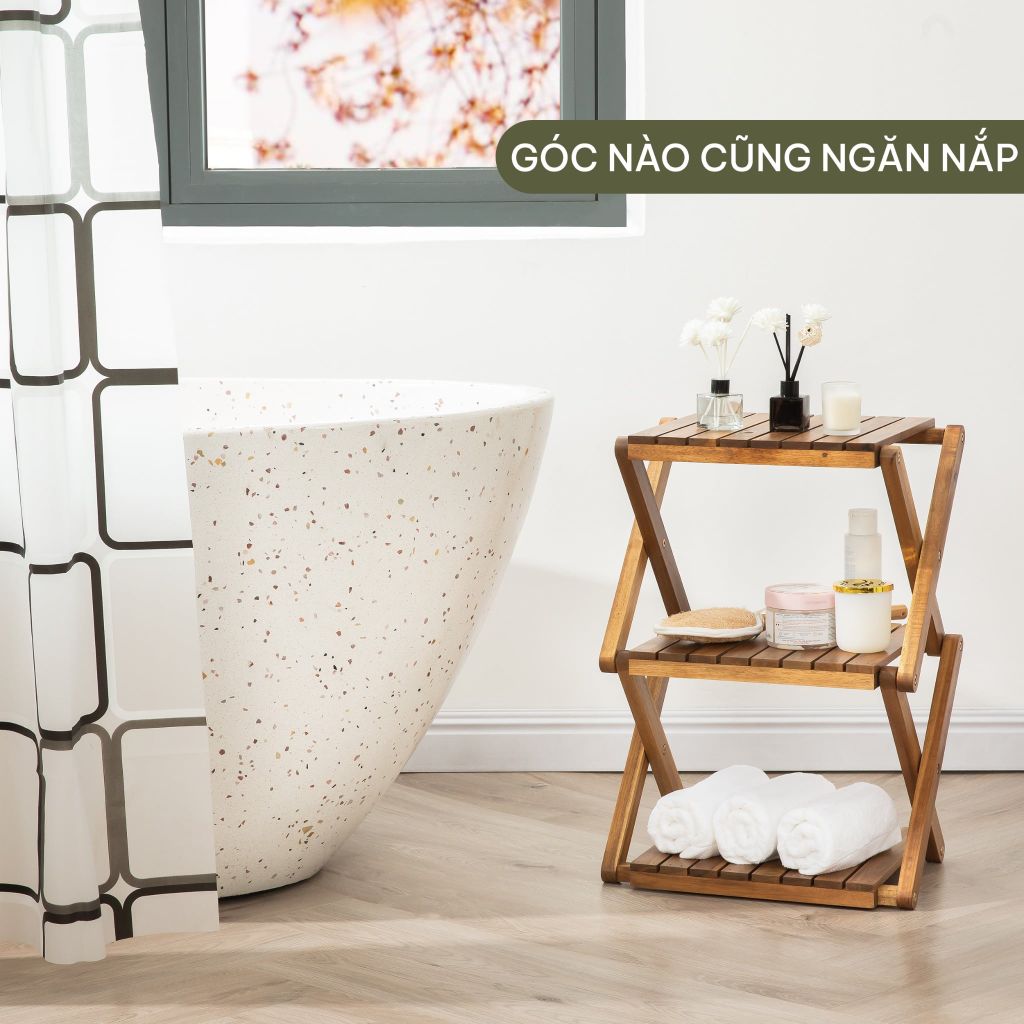 Kệ Dép Xếp Gọn 3 Tầng – 3-Tier Folding Shoe Rack