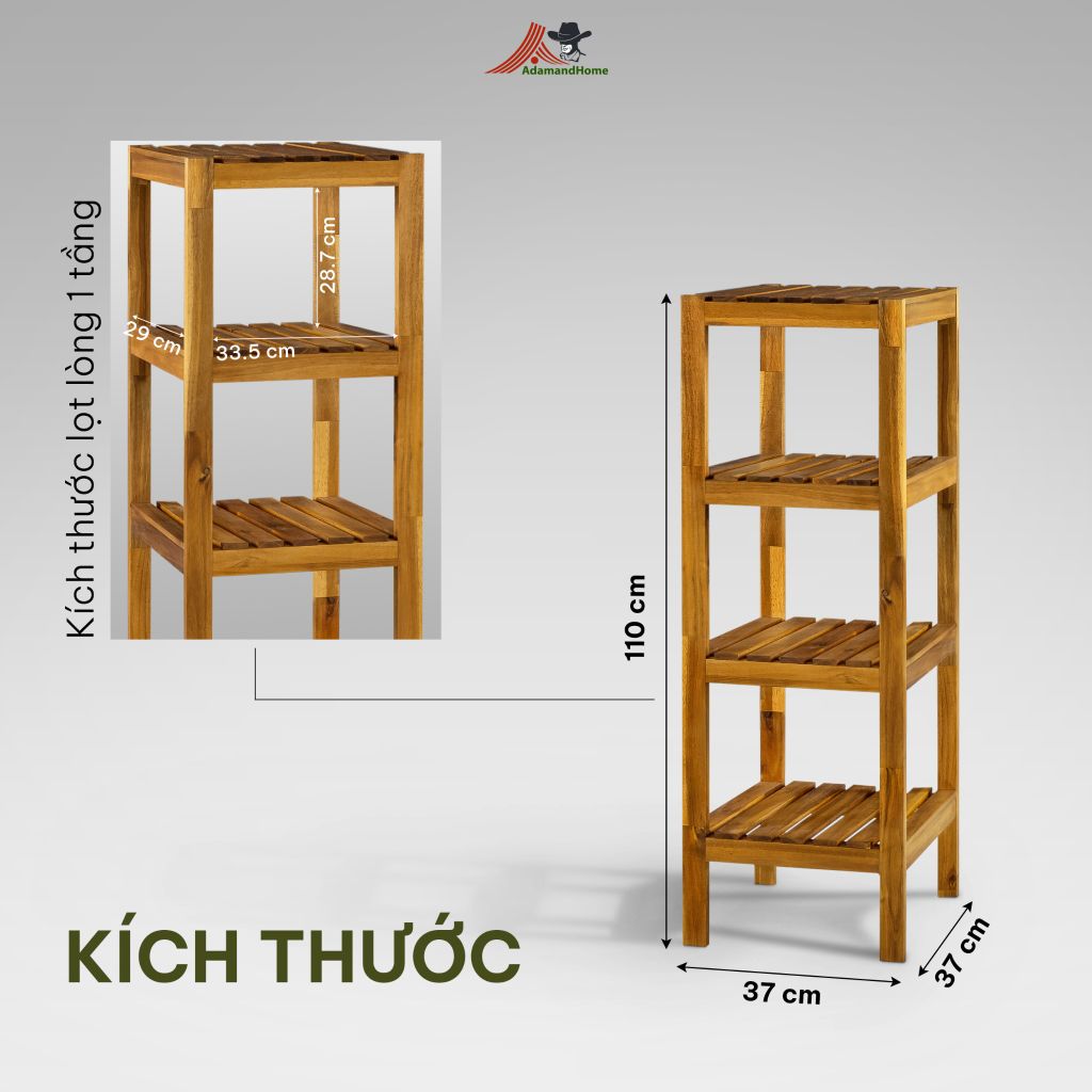 Kệ Góc 4 Tầng - 4-Tier Corner Rack