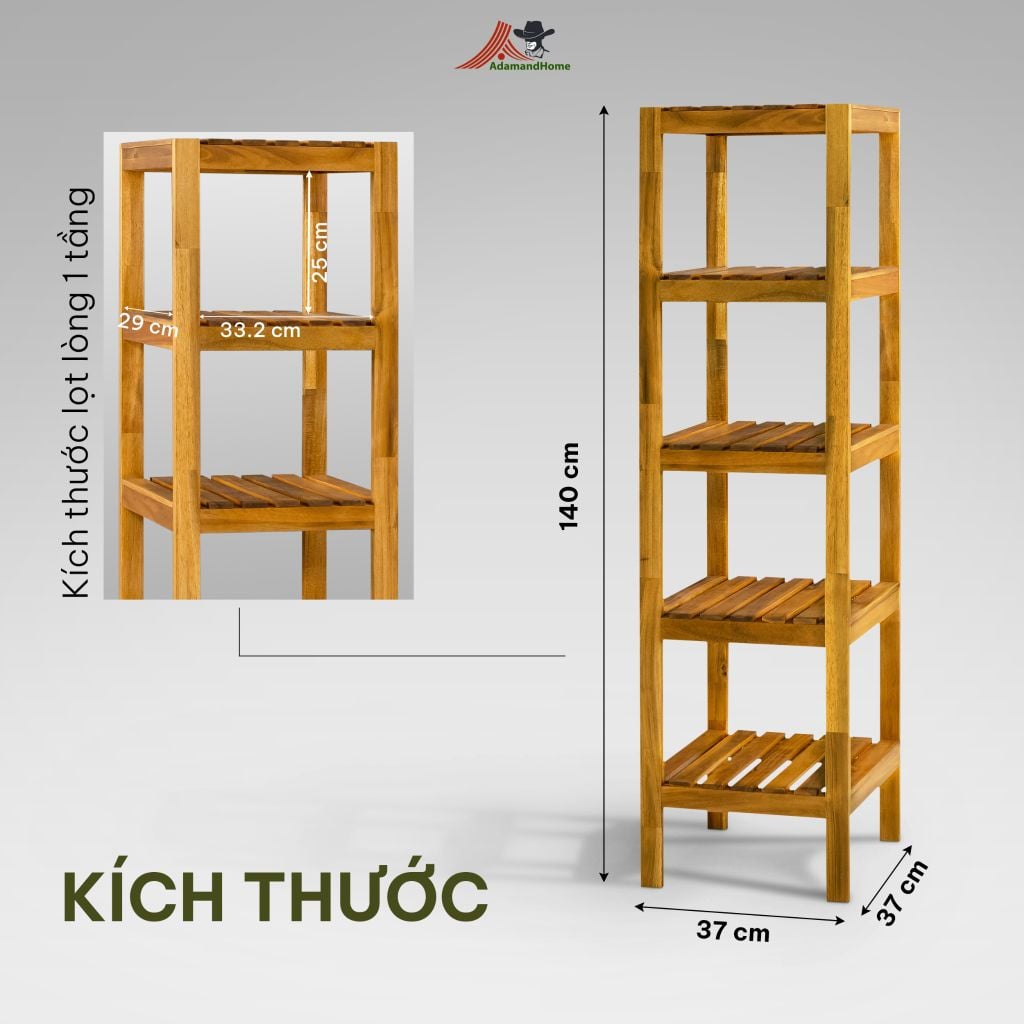 Kệ Góc 5 Tầng - 5-Tier Corner Rack