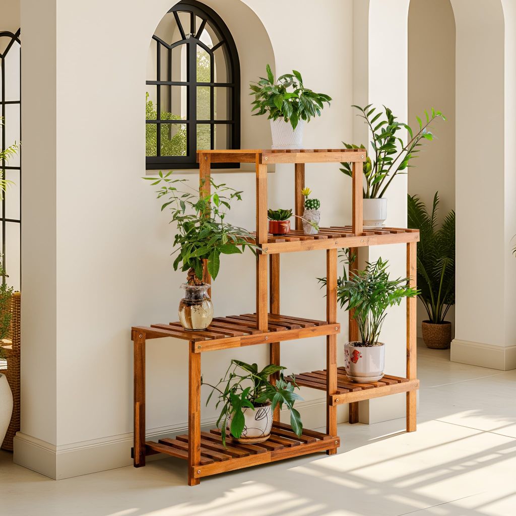 Kệ Gỗ Nhiều Tầng Decor - Multi-tiered Wooden Shelf Decor