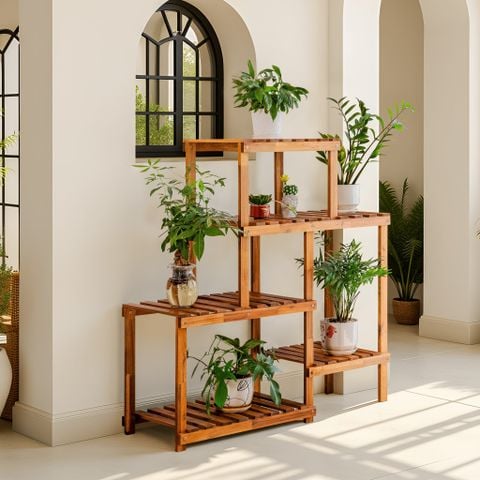  Kệ Gỗ Nhiều Tầng Decor - Multi-tiered Wooden Shelf Decor 