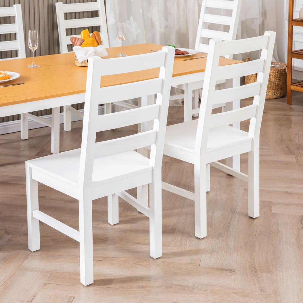 Bộ Bàn Ghế Ăn 6 Ghế và 1 Bàn 1m6 - Indoor Dining Set White