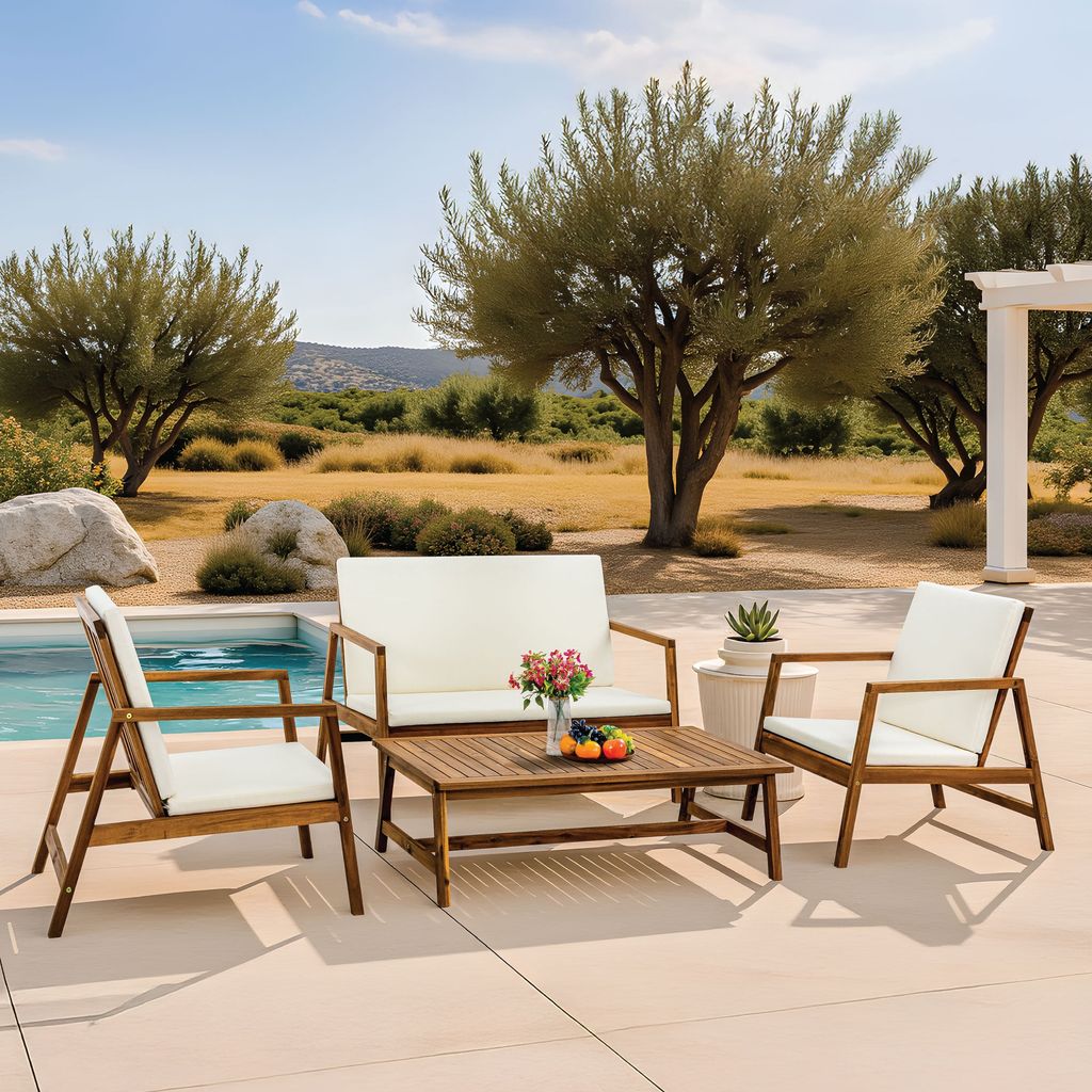 Bộ Bàn Ghế Trà Sofa Gỗ