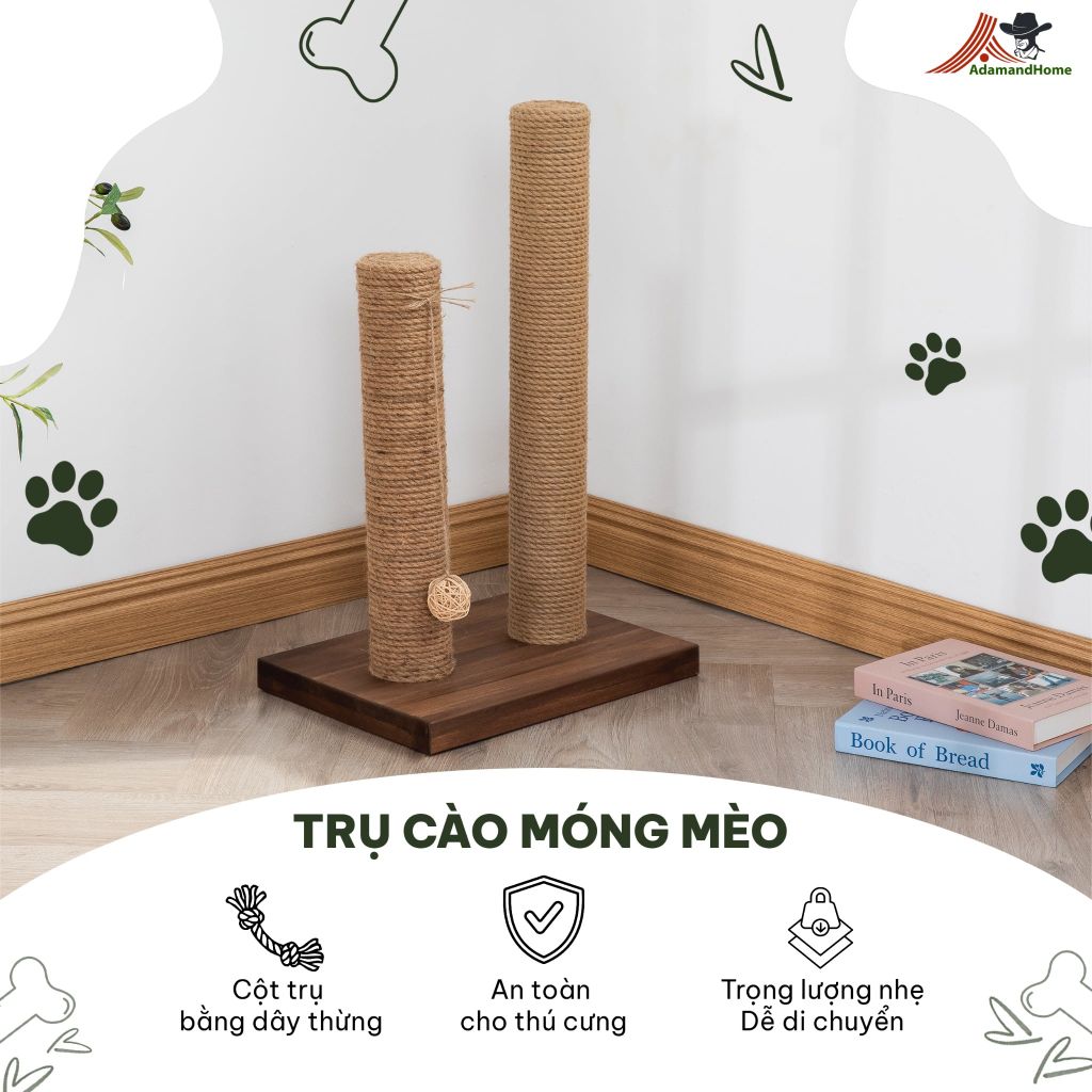 Trụ Cào Móng Mèo Đôi – Cat Scratching Double Post