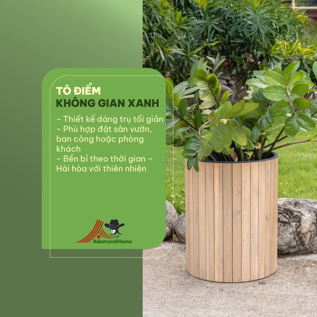 Chậu Trồng Cây Tròn - Cylinder Planter Box