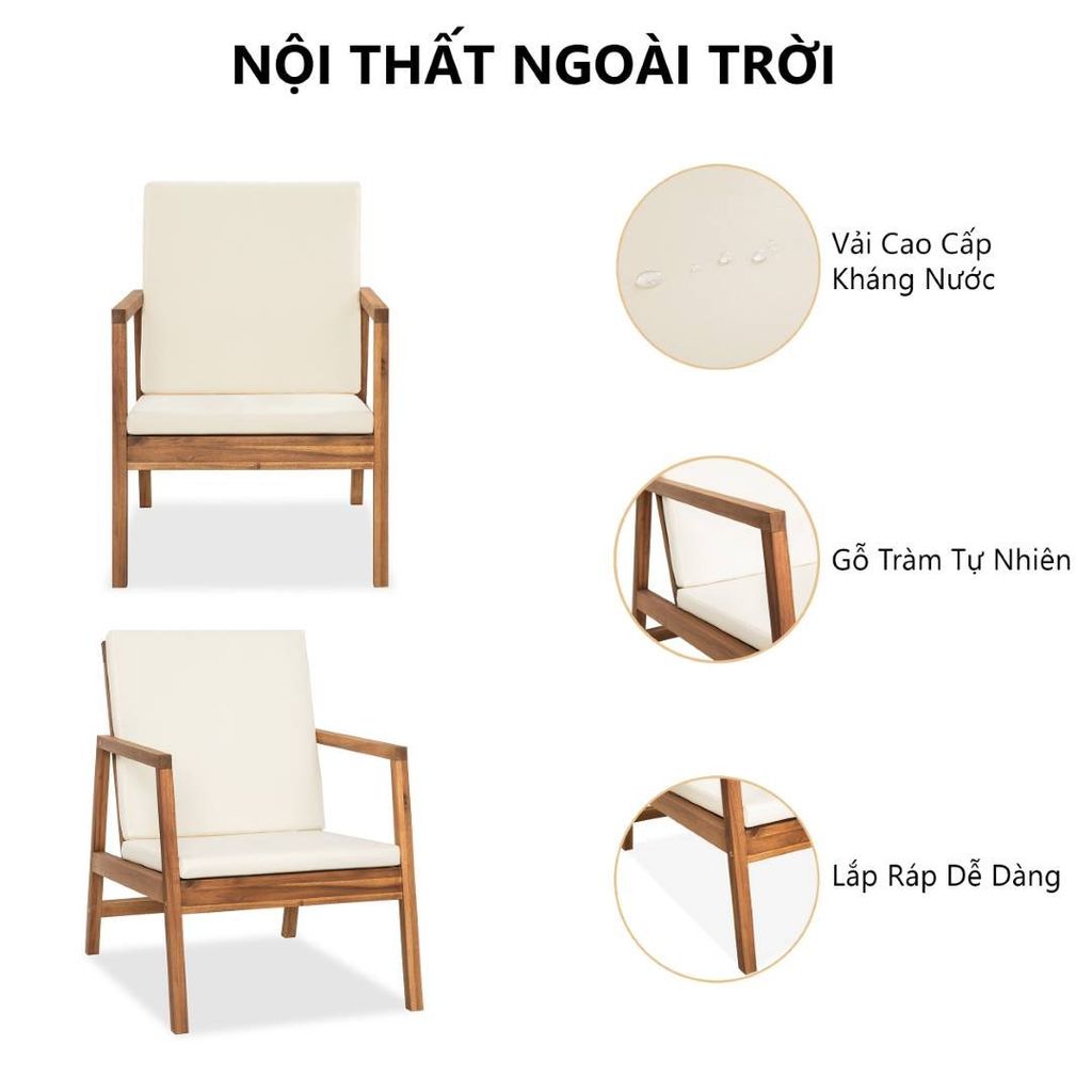 Bộ Bàn Ghế Trà Sofa Gỗ