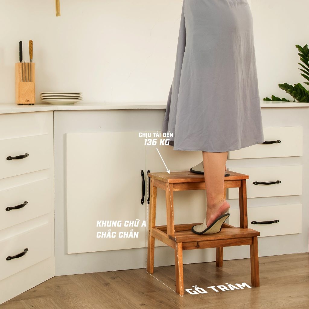 Ghế Bậc Thang Gỗ - Step Stool