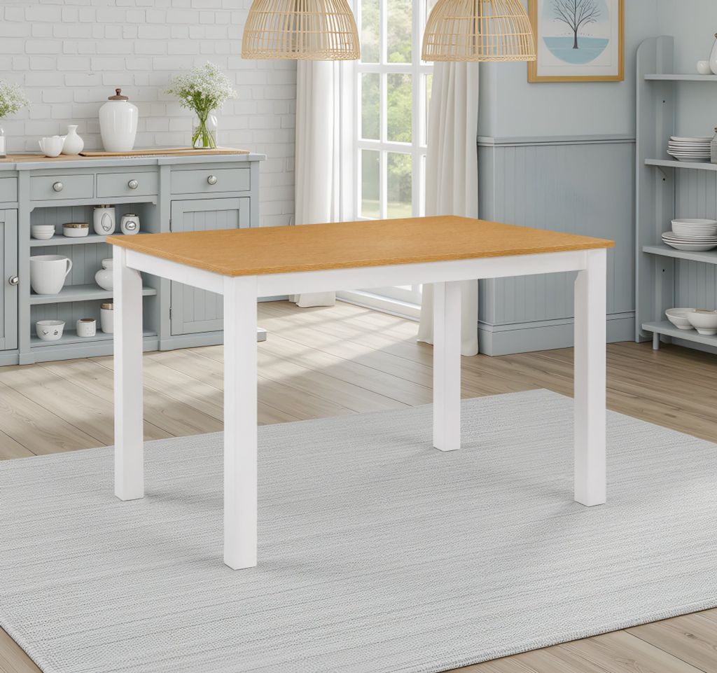 Bộ Bàn Ghế Ăn 4 Ghế và 1 Bàn 1m15 - Indoor Dining Set White