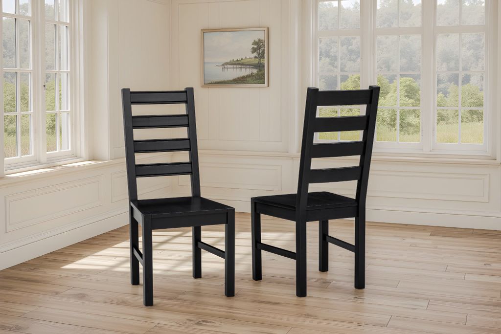 Bộ Bàn Ghế Ăn 4 Ghế và 1 Bàn 1m15 - Indoor Dining Set Black