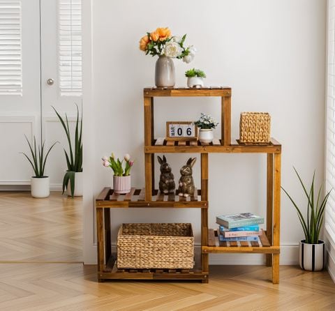  Kệ Gỗ Nhiều Tầng Decor - Multi-tiered Wooden Shelf Decor 