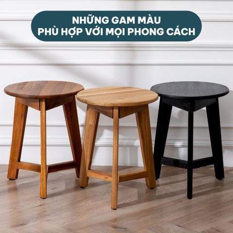  Bàn Trà Tròn Gỗ Flora – Flora Side Table 