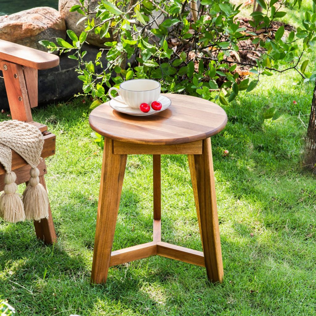Bàn Trà Tròn Gỗ Flora – Flora Side Table