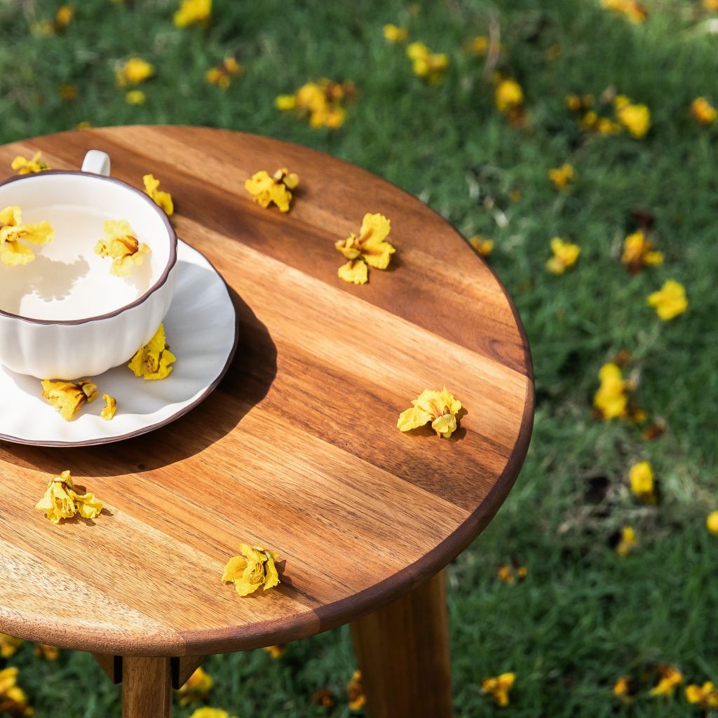 Bàn Trà Tròn Gỗ Flora – Flora Side Table