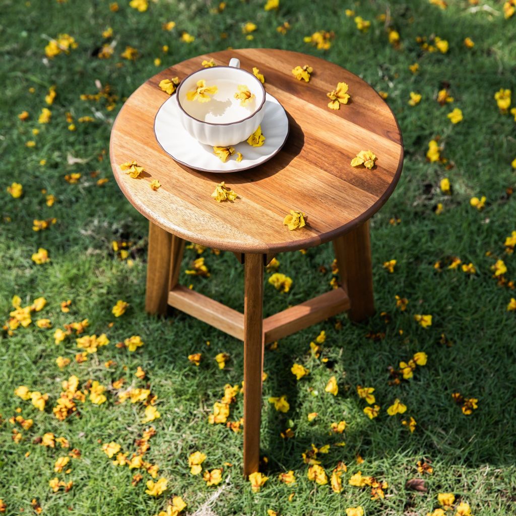 Bàn Trà Tròn Gỗ Flora – Flora Side Table
