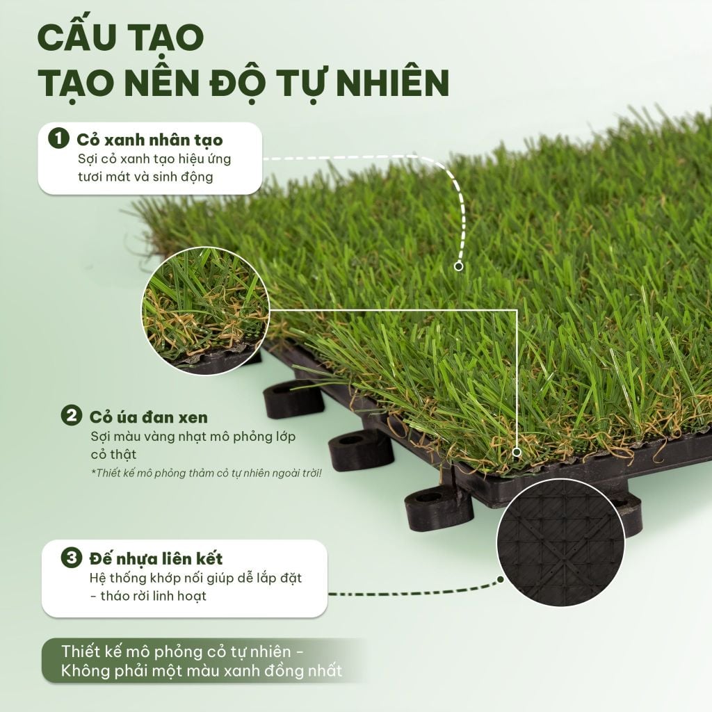 Vỉ Cỏ Lót Sàn - Artificial Grass Floor Decking