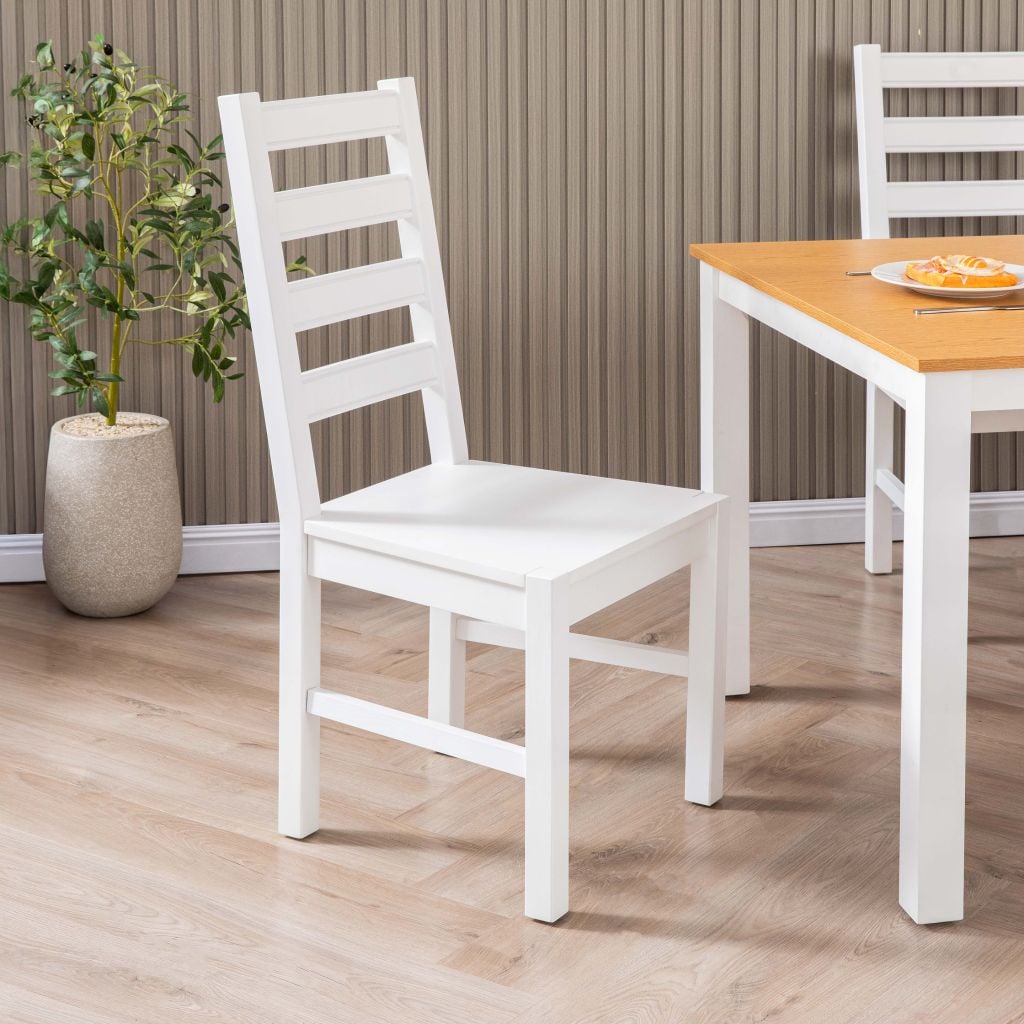 Bộ Bàn Ghế Ăn 6 Ghế và 1 Bàn 1m6 - Indoor Dining Set White