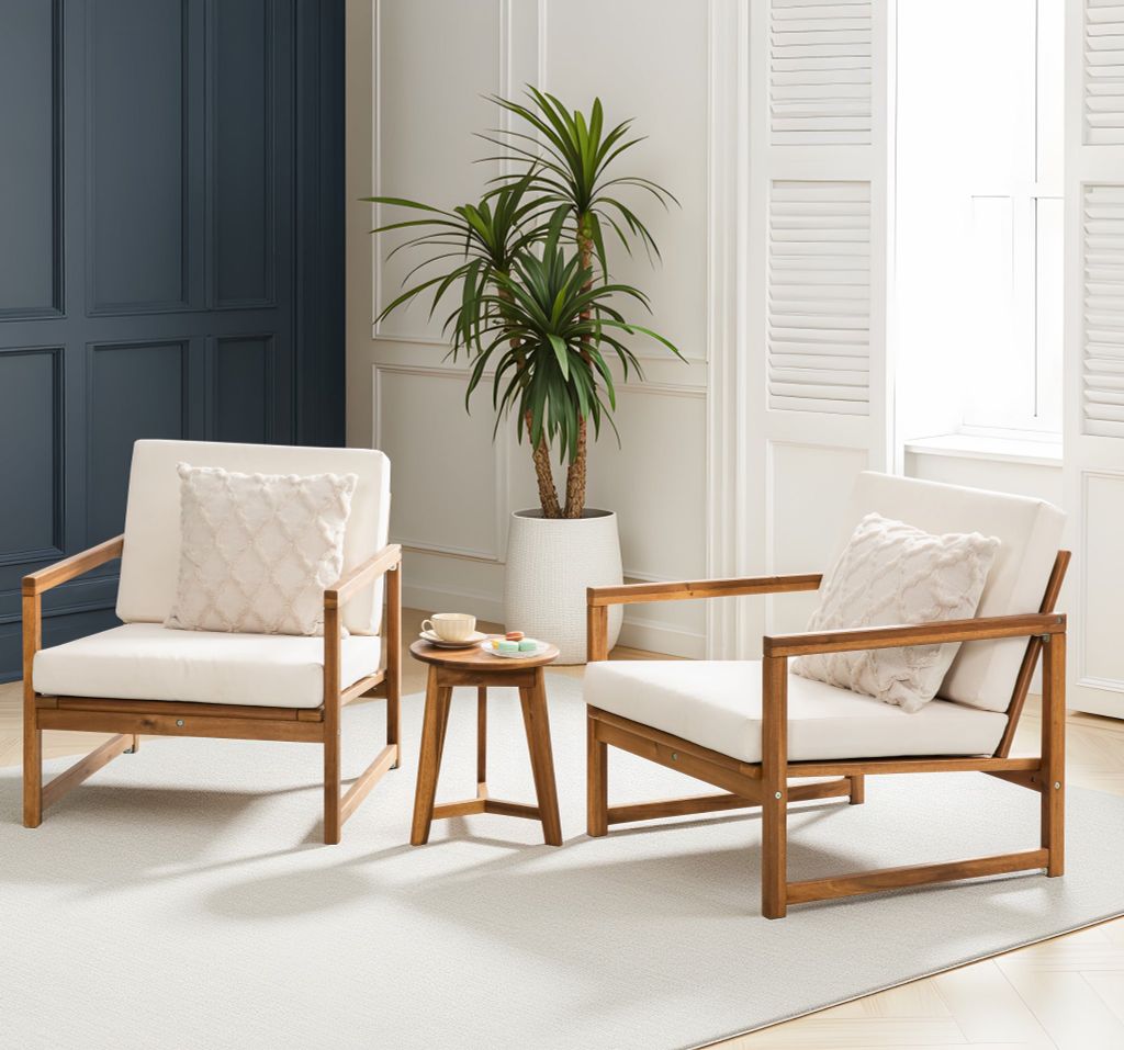Ghế Thư Giãn - Large Wooden Lounge Chair