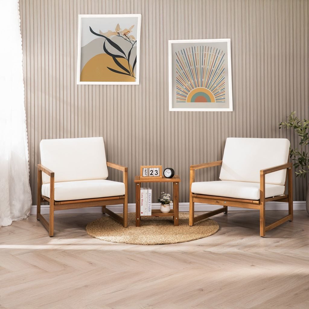 Ghế Thư Giãn - Large Wooden Lounge Chair