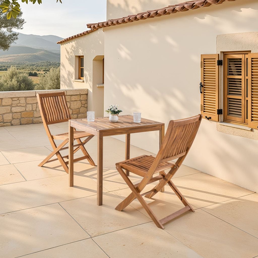 Ghế Gấp Gọn Ngoài Trời Gỗ Bạch Đàn Cao Cấp, Tiết Kiệm Không Gian Decor Sân Vườn Ban Công