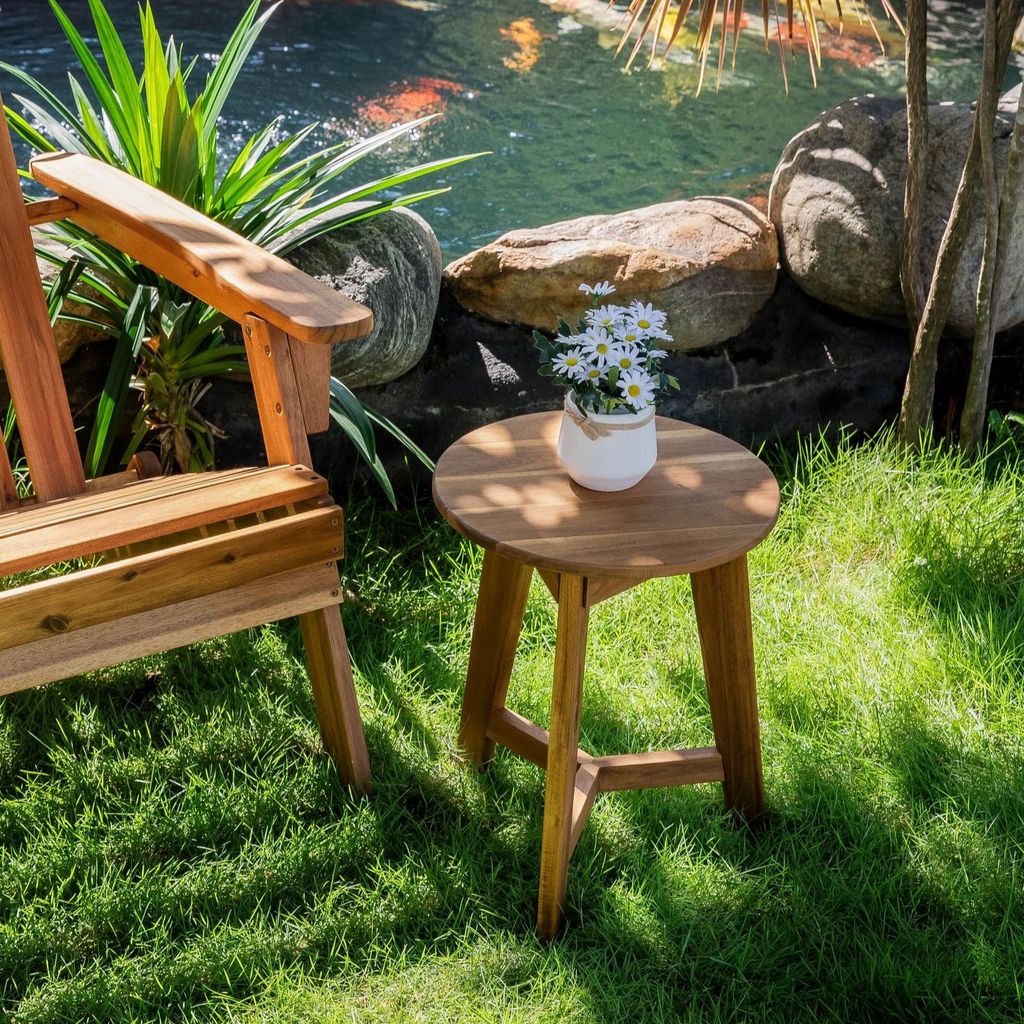 Bàn Trà Tròn Gỗ Flora – Flora Side Table