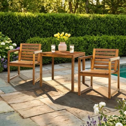 Bộ Bàn Ghế Ăn Ngoài Trời Gỗ Tràm Cao Cấp - Naro Dining Set