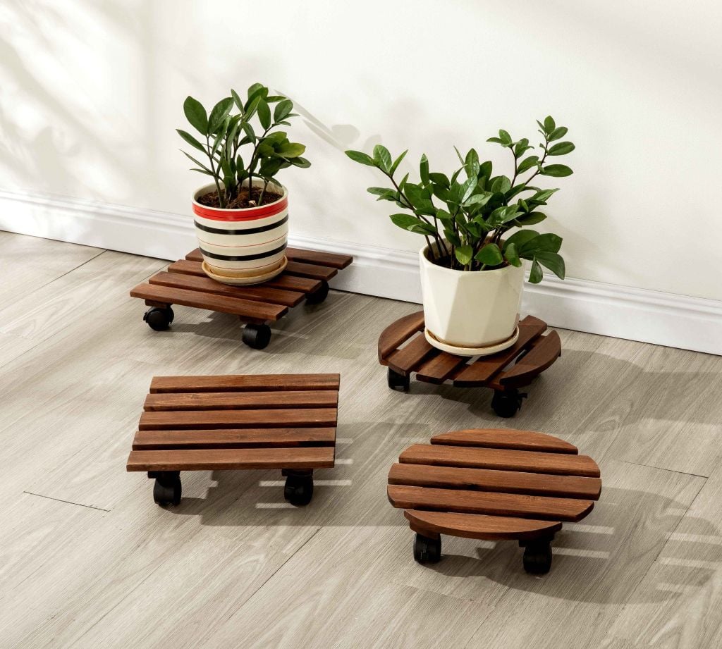 Combo 2 Đế Chậu Cây Tròn Có Bánh Xe – Caddy Round