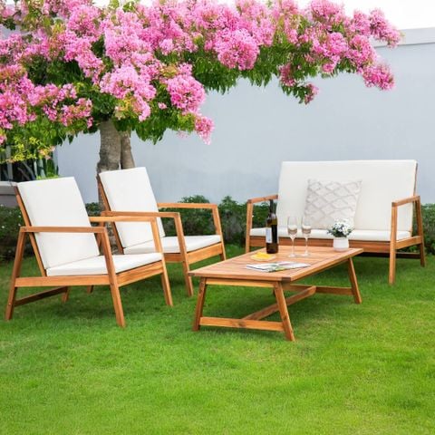  Bộ Bàn Ghế Trà Sofa Gỗ 