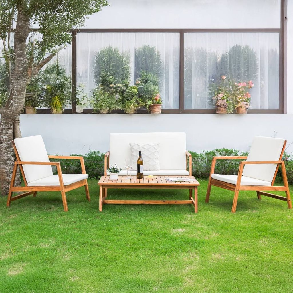 Bộ Bàn Ghế Trà Sofa Gỗ