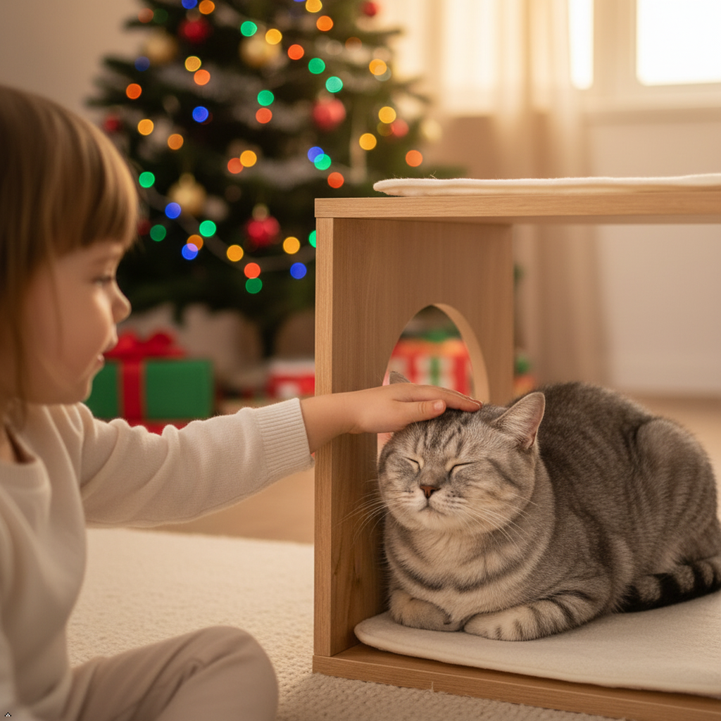 Nhà Mèo Kết Hợp Trụ Cào Móng - Cat Scratcher and Tree