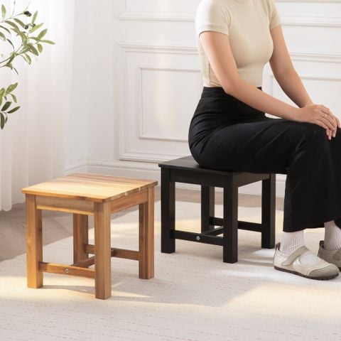 Ghế Đẩu Gỗ Tràm – Low Stool 