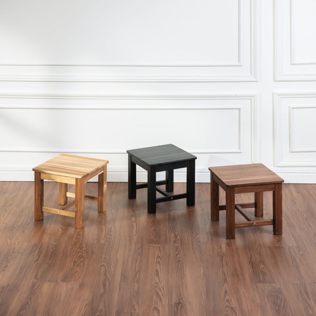 Ghế Đẩu Gỗ Tràm – Low Stool