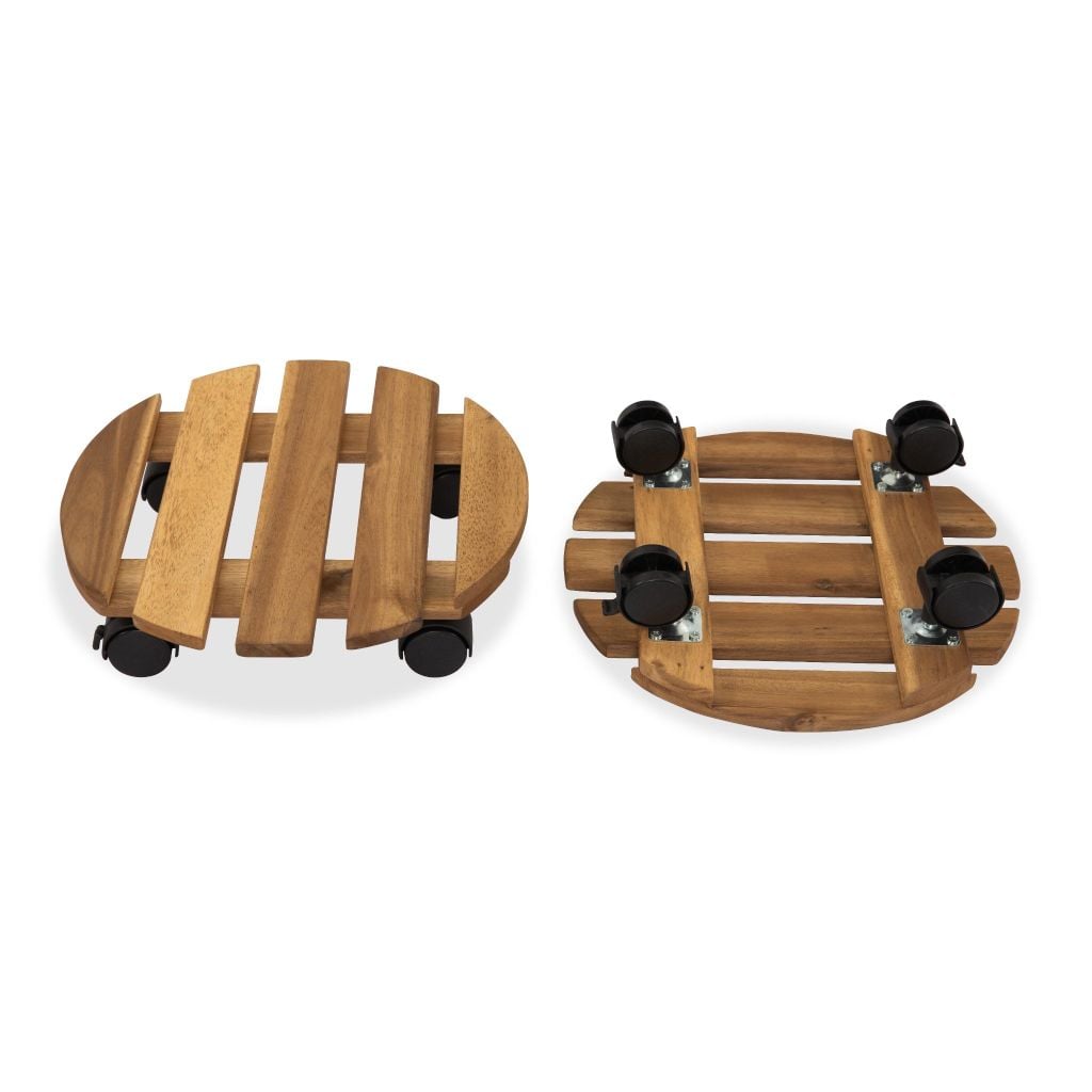 Combo 2 Đế Chậu Cây Tròn Có Bánh Xe – Caddy Round