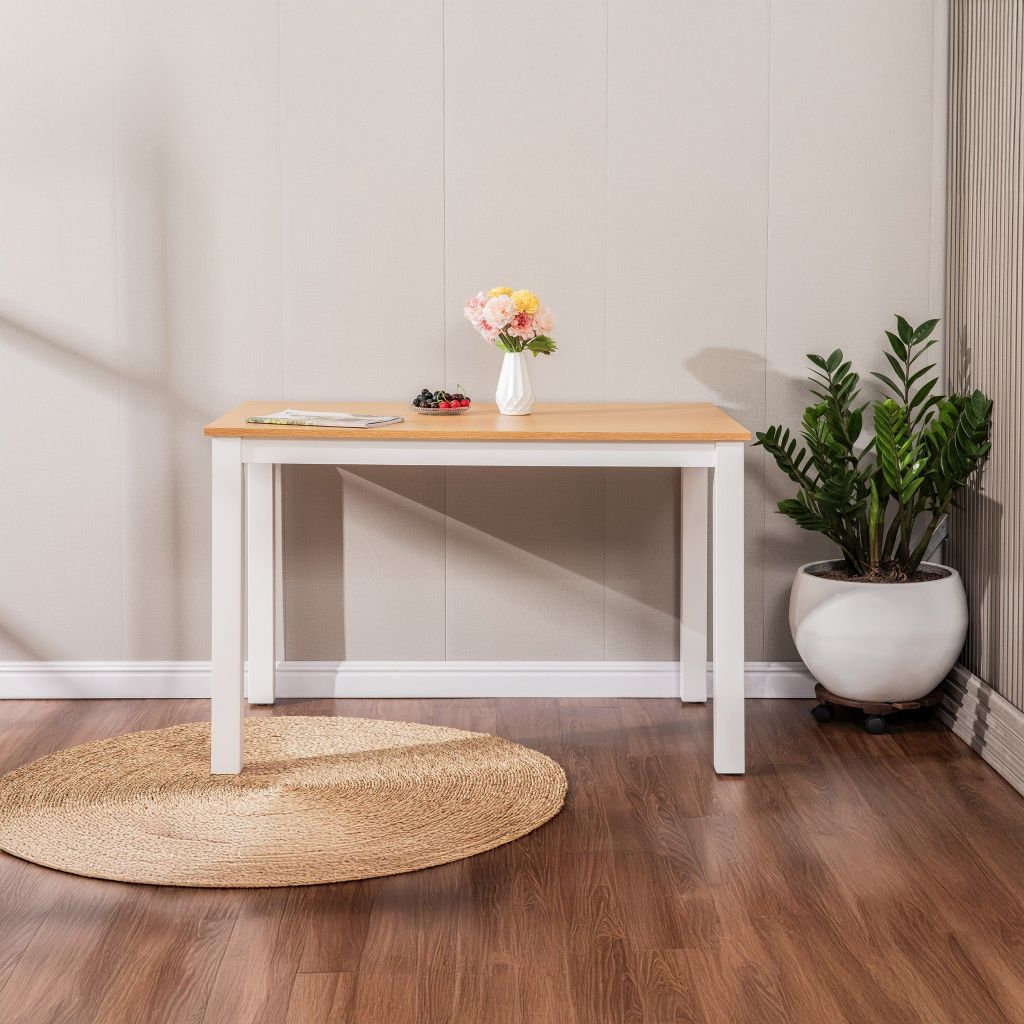 Bộ Bàn Ghế Ăn 4 Ghế và 1 Bàn 1m15 - Indoor Dining Set White