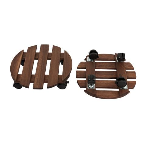  Combo 2 Đế Chậu Cây Tròn Có Bánh Xe – Caddy Round 